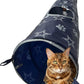 NFL Dallas Cowboys Cat Tunnel Tube Toy with Plush Football Catnip and Feathers Collapsible Tunnel for Cats to Play, Peek and Hide, Sporty & Fun Cat Tunnel Toy with Team Logo All-Over Design!