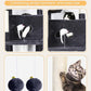 Globlazer Large Cat Tree Tower Condo, 80in Tall Cat Tree for Multiple Indoor Cats Large Adult, XXL Big Cat Climbing Tower with Cat Caves, Sisal Scratching Posts, Top Perches, Hammock, S80B, Dark Gray