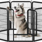 40 Inch Dog Playpen - 8 Panels Metal Pet Exercise Pen for Medium-Large Dogs, Indoor/Outdoor Dog Fence for Yard, Garden, Camping & RV Travel