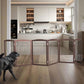 ZJSF Freestanding Dog Fence Indoor, Foldable Dog Gate for Doorways, Stairs or Hallways, Sturdy Wood Extra Wide Pet Gate with Support Feet for The House, Brown, 32 "Height-6 Panels