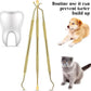 Hotop 3 Pieces Dog Dental Tooth Scaler and Scraper Stainless Double Headed Tarter Removing Tool Scraper Pet Teeth Cleaning Tools for Dog and Cat(Gold)