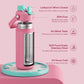 Insulated Water Bottle with Straw Stainless Steel Water Bottle, Leak-Proof, BPA-Free, Double Wall Vacuum Keeps Cold for 24 Hours for Sports, Travel, School (18 oz, Tulip)