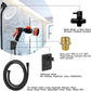 Dog Washing Hose Attachment for Pet Bathing with Black Shower Diverter, Pup Dog Wash Hose Nozzle Shampoo Sprayer for Indoor Outdoor Pet Shower, Dog Shower Attachment with Dog Brush
