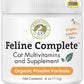 Wholistic Pet Organics Feline Complete Organic Pumpkin - 4 Oz - Multivitamin & Probiotic Powder for Cats - Natural Cat Food & Digestive Support