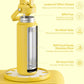 Insulated Water Bottle with Straw Stainless Steel Water Bottle, Leak-Proof, BPA-Free, Double Wall Vacuum Keeps Cold for 24 Hours for Sports, Travel, School (32 oz, Elfin Yellow)