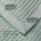 Salt Earth GOTS Certified 100% Organic Cotton Throw Blanket, 90" X 90" Blankets & Throws for Bed, Throw Blanket for Couch,Modern & Cozy Blanket, All Seasons Waffle Blanket, Soft Blanket (Silver Blue)