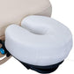 EarthLite Massage Face Cradle Cushion Memory Foam - Massage Table & Massage Chair Headrest Pillow w/Washable Fleece Cover, White