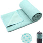 Eunzel Yoga Towel,Hot Yoga Mat Towel with Grip Dots Sweat Absorbent Non-Slip for Hot Yoga, Pilates and Workout 24" x72", Teal