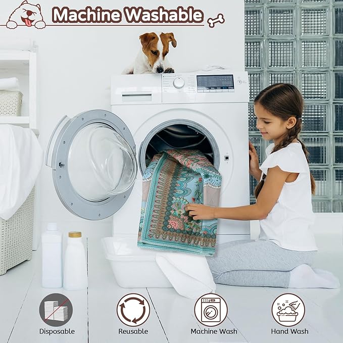 Washable Pee Pads for Dogs, 36"x41" 2 Pack Reusable Puppy Pads Pet Training Pads, Super Absorbent, 100% Waterproof Dog Pee Pads, Whelping, Housebreaking, Incontinence, for Playpen