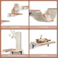 Wall Mounted Cat Climber Set, Cat Wall Shelves,Cat Wall Furniture Set,with Hammock,Jumping Boards,Sofa,Steps,Scratching Post,Hanging Ball and Felt Pads, Suit for Cats Climb, Jump,Scratch-Beige