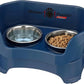Neater Pet Brands Neater Feeder Deluxe Mess Proof Dog Bowls Elevated for Medium Dogs 19-40 lbs, Made in USA, No Spill Raised Dog Food Bowl Stand Feeding Station, Food and Water Bowl Set, Dark Blue