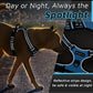 Eagloo Dog Harness Medium Sized Dog, No Pull Service Vest with Reflective Strips and Control Handle, Adjustable and Comfortable for Easy Walking, No Choke Pet Harness with 2 Metal Rings, Sky Blue, M