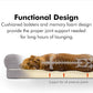 Friends Forever X-Large Dog Bed, Orthopedic Dog Sofa Memory Foam Mattress, Calming Dog Couch Bed, Wall Rim Pillow, Water Resistant Liner, Washable Cover, Non-Slip Bottom, Chester, X-Large Khaki Beige