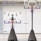 TONBUX Basketball Hoop Outdoor 44/48 Inch Shatterproof PC Backboard, 5.25-10FT Stepless Adjustable Height, Portable Basketball Hoop for Kids/Teens/Adults in Backyard, Driveway and Indoor