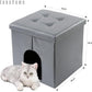 MEEXPAWS Cat Litter Box Enclosure Furniture Hidden, Cat Washroom Bench Storage Cabinet Small 19.7'' x 19.7'' x 19.7''| Dog Proof | Waterproof Inside | Easy Clean | Easy Assembly | Odor Control(Grey)