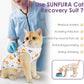 SUNFURA Cat Recovery Suit, Kitten Surgical Full Bodysuit for Abdominal Wound Protector Anti Licking After Surgery, Professional Bandages Cone E-Collar Alternative for Small Male & Female Pets