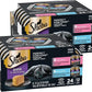 Sheba Perfect Portions Wet Cat Food Pate with Sustainable Salmon and Tender Whitefish & Tuna Entree Variety Pack, 2.6 oz. Twin-Pack Trays (12 Count, 24 Servings) (Pack of 2)