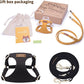 Puppytie No Pull Small Dog Harness with Multifunction Dog Leash,Lightweight Soft Adjustable No Choke Escape Proof Pet Harness Vest Pet Harness Vest,Black,M