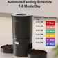 Dual Automatic Cat Feeder 2 Cats,6 Meals/Day,12 Portions/Meal,4.2L Dual Power Double Bowls Feeder,Dry Food Auto Pet Dispenser,10S Voice Record,Flexible Schedule Timer (Black,Basic Dual Bowls)
