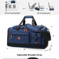 Gym Bag for Men and Women with Shoe & Laptop Compartment, 3-in-1 Sports Travel Duffel Bag Anti-Theft Weekender Carry-On Backpack for Airplane & Workout, Overnight Travel Bag,35L (Blue, Medium)