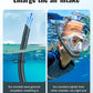 W WSTOO Adults Diving Snorkel Breathing Tube Silicone Flexible Foldable Snorkel Anti-Drop for Freediving Swim Training,Diving and Scuba Diving,Easy to Carry for Travel
