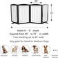 ZJSF Freestanding Dog Fence Indoor, Foldable Dog Gate for Doorways, Stairs or Hallways, Sturdy Wood Extra Wide Pet Gate with Support Feet for The House, Black, 32 "Height-4 Panels
