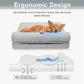 Tinaco Orthopedic Cooling Bed for Large Dogs & Cats, Removable Washable Cover (X-Large, White/Grey)