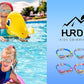 Kids Swim Goggles, Swimming Goggles for Kids with Nose Clip, Earplugs, Nose Bridge for Age 3-15