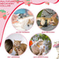 EXPAWLORER Cat Recovery Cone Collar- Soft Adjustable Pet Collar for After Surgery, Waterproof Elizabethan Protective Collar, Stop Licking Donut for Small Medium Kittens (Strawberries M (8.5-12 in))