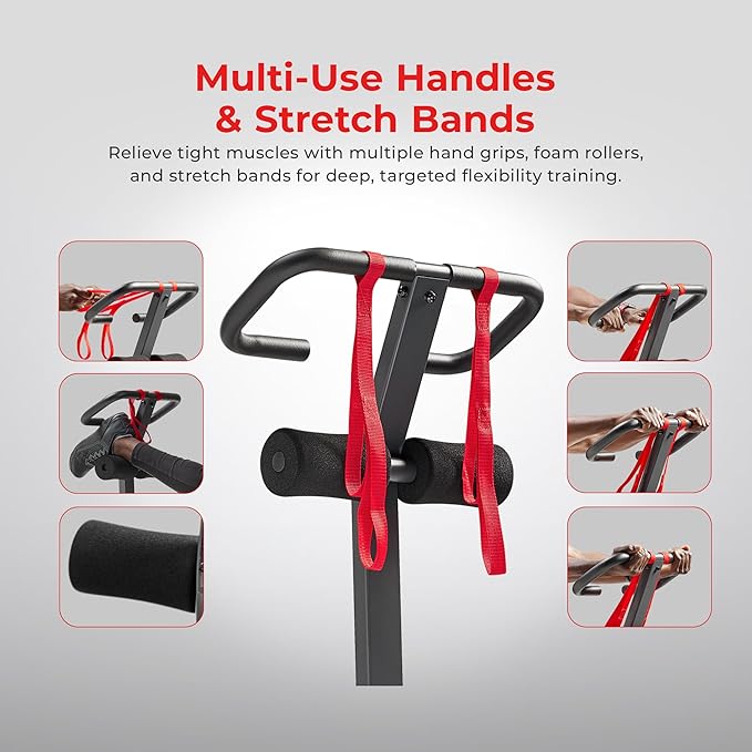 Sunny Health & Fitness Full Body Traction & Stretch Decompression Bench/Table Machine for Lumbar Stretching, Lower Back Pain Relief, Improved Posture Correction, Rehab, Spinal Compression, Flexibility