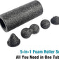 5-in-1 Foam Roller Set for Muscle Recovery – Includes Yoga Roller, Massage Ball, Peanut Ball, Cone, and Acupressure Disc – for Back, Legs, and Full Body Relief
