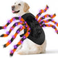 Camlinbo 24 LED Spider Dog Halloween Costume for Small Medium Large Dogs, Furry Spider with LED Lights Puppy Pet Costume Outfits Clothes Funny Halloween Costume Party Cosplay