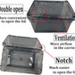 PINVNBY Reptile Enclosure Terrarium 2-Pack - 12.6"x8.7"x5.9" Multi-Purpose Transparent Plastic Habitat Cage for Gecko Scorpion Spider Snake Breeding Feeding & Cricket Keeper with Ventilated Lid, Black
