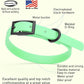Dogline Biothane Waterproof Dog Collar Strong Coated Nylon Webbing with Black Hardware Odor- Proof for Easy Care Easy to Clean High Performance Fits Small Medium or Large Dogs, Sea Foam Green