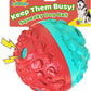 Dog Ball for Aggressive Chewers - Interactive Dog Toy Balls Fun Squeaky Sound to Keep Them Busy, Durable for Small Medium Large Breeds, Rubber Pet Chew Toys, As Seen on TV, Blue & Red