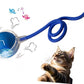 Interactive Cat Toy for Indoor Cats - 3rd Generation Agility Mobile Ball with Elastic Rope Tail, Motion Activated Automatic Toy for Bored Kittens and Adult Cats (Bule)