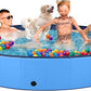 Jecoo Dog Pool for Large Dogs Kiddie Pool Hard Plastic Foldable Dog Bathing Tub Portable Outside Kids Swimming for Pets and Dogs Outdoor Backyard