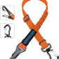 IOKHEIRA Orange Dog Seatbelt - Adjustable Reflective Bungee Harness with Aluminum Swivel Carabiner