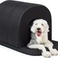 Orthopedic Dog House - Outdoor Waterproof Dog Shelter w/Porch - Indoor Pet House w/Egg-Crate Foam - Cooling - Machine Washable - Ideal for Extra Large Breeds & Fits 42-Inch Crate - 41"x27"