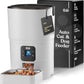 Smart Automatic Cat Feeder - 6-L Reliable Automatic Cat Food Dispenser with Display LCD Screen for Easy Set Up - (White)