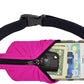 SPIbelt Running Belt for Women Men, Phone Holder for Running, Running Fanny Pack, Holder for Phone, Running Waist Pack, Adjustable Waist, [Fits All Phones]. Fuchsia with Black Zipper