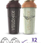 '-2 Pack- 28 oz Protein Shaker Bottles for Protein Mixes - 2x Wire Whisk | Leak Proof Shaker Cups for Protein Shakes | Protein Shaker Bottle Pack | Shakers for Protein Shakes-Mixed Color
