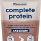 NativePath Complete Beef Protein Powder Isolate – Grass-Fed, Pasture-Raised, Dairy & Lactose Free, Gluten Free, Zero Sugar, MCTs & Amino Acids – 20g Protein, Chocolate Flavor, 30 Servings