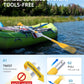 OCEANBROAD Telescoping Emergency Paddle 21''-42''（Assembling Required）/26''-54'' Aluminium Shaft for Kayaking Boating Canoeing River Tubing