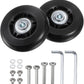 uxcell Replacement Luggage Wheels 64x18mm Suitcase Wheel Repair Kits Include 2 PU Bearing Wheels & Washers, Wrenches & Axle Screw for Trolley Bag, Inline Skate and Caster Board