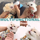 Cat Grooming Wrap, 2pcs [XL] Cat Restraint Wrap for Nail Clipping, Ear Cleaning, and Teeth Brushing, Self-Adherent, Anti-Bite, Anti-Scratch, Anti Scratch, Cow White+Yellow