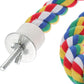 iplusmile Bird Rope Perches Toys for Parrots, Birdcage Spiral Swing Bungee Colorful Rope Toy for Parrots, Cockatiels, Parakeets, Budgie Cages Accessories (40inch)