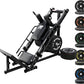 RitFit Adjustable Leg Press and Hack Squat Machine with Weight Plate Set, Professional Home Gym Equipment with Linear Bearings, Specialized for Complete Lower Body Workouts and Weight Storage Posts