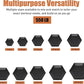 Ritafer 6-10 Pair Hex Rubber Dumbbell Set 350/450 and 550 lbsï¼?-50 lbs ）Hand Free Weight for Strength Coated Encased Iron Weights with Dumbbells Storage Rack Home Gym