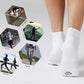 CelerSport 6 Pack Men's Ankle Socks with Cushion, Sport Athletic Running Socks
